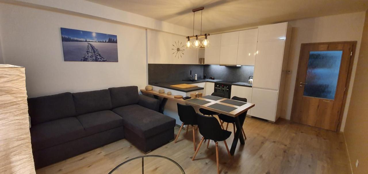 Apartman Nerudovka D 104, Finska Sauna, Garazove Stani Loucna pod Klinovcem Luaran gambar