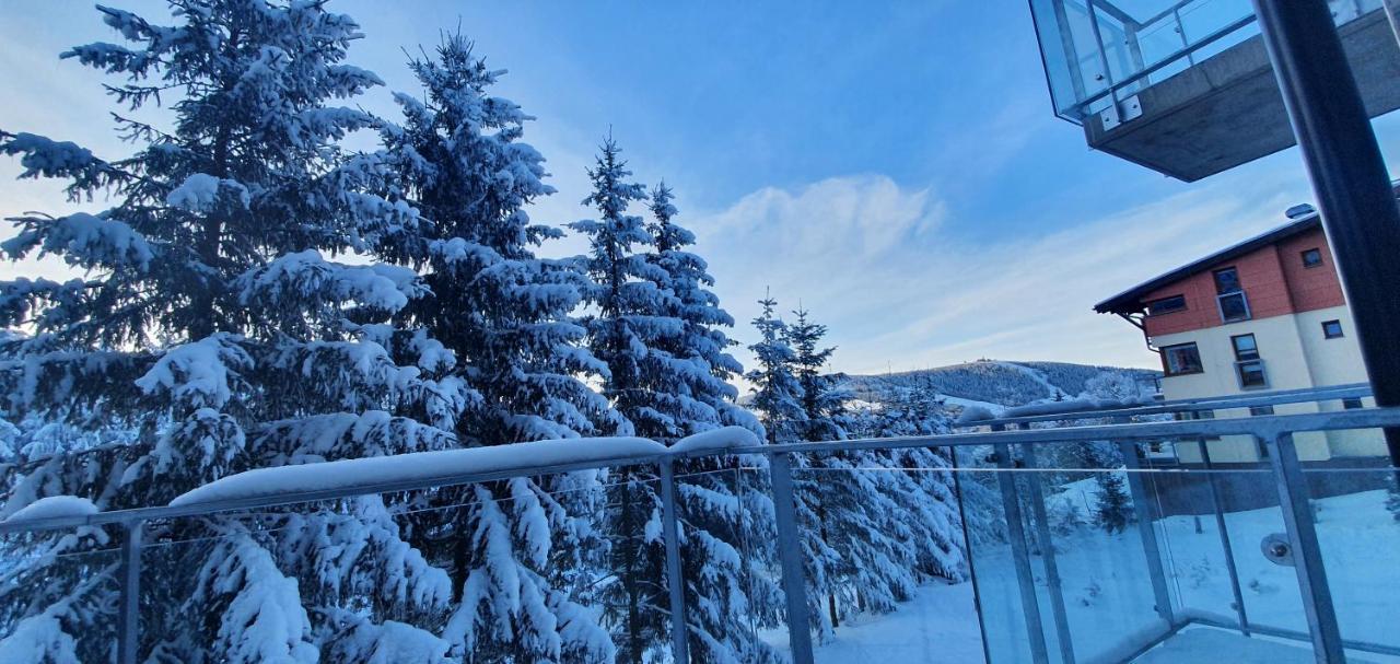 Apartman Nerudovka D 104, Finska Sauna, Garazove Stani Loucna pod Klinovcem Luaran gambar